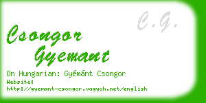 csongor gyemant business card